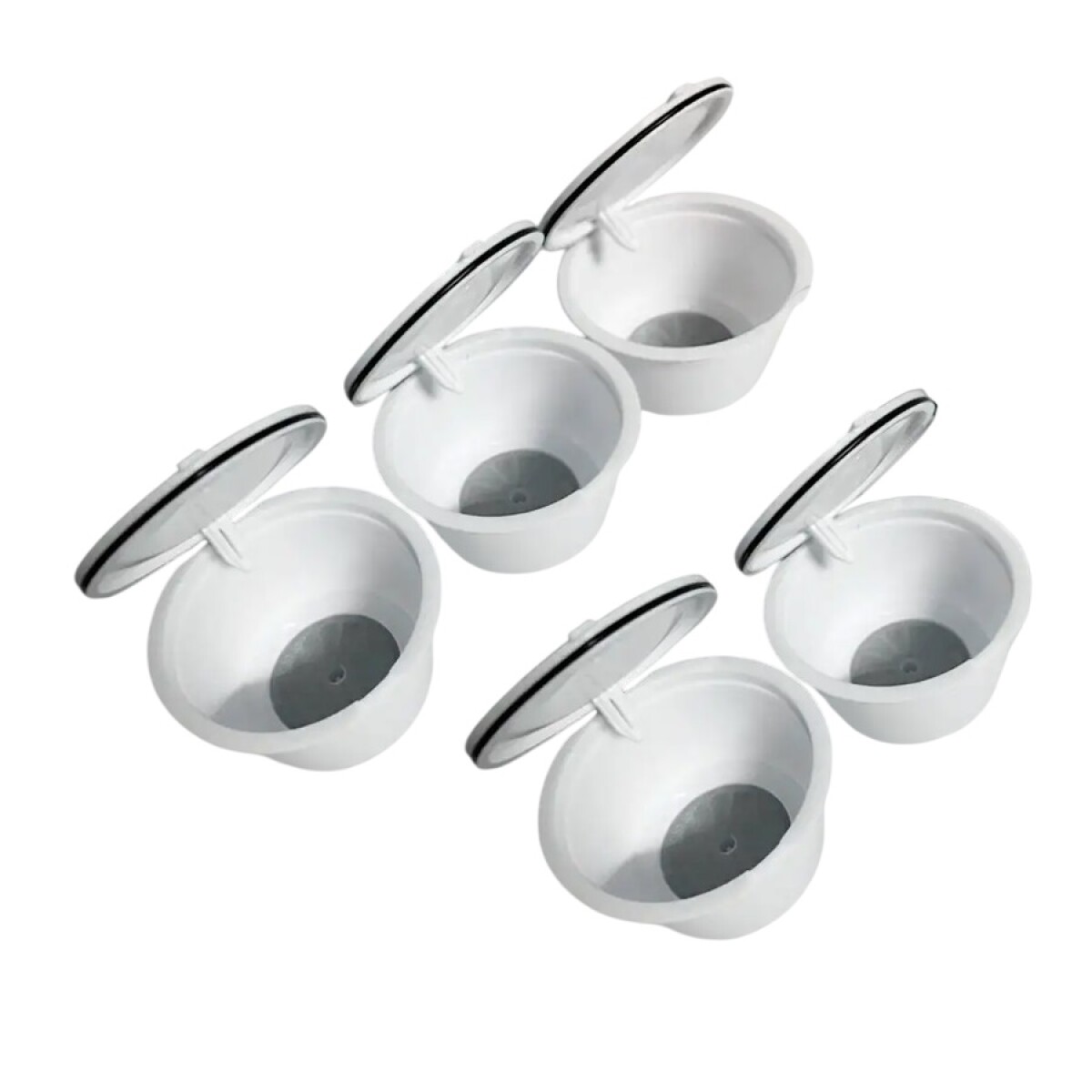 Pack X5 Cápsulas de Café Ecológicas Reutilizables 50ML - BLANCO 