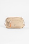 Bandolera bolsillos de tela beige