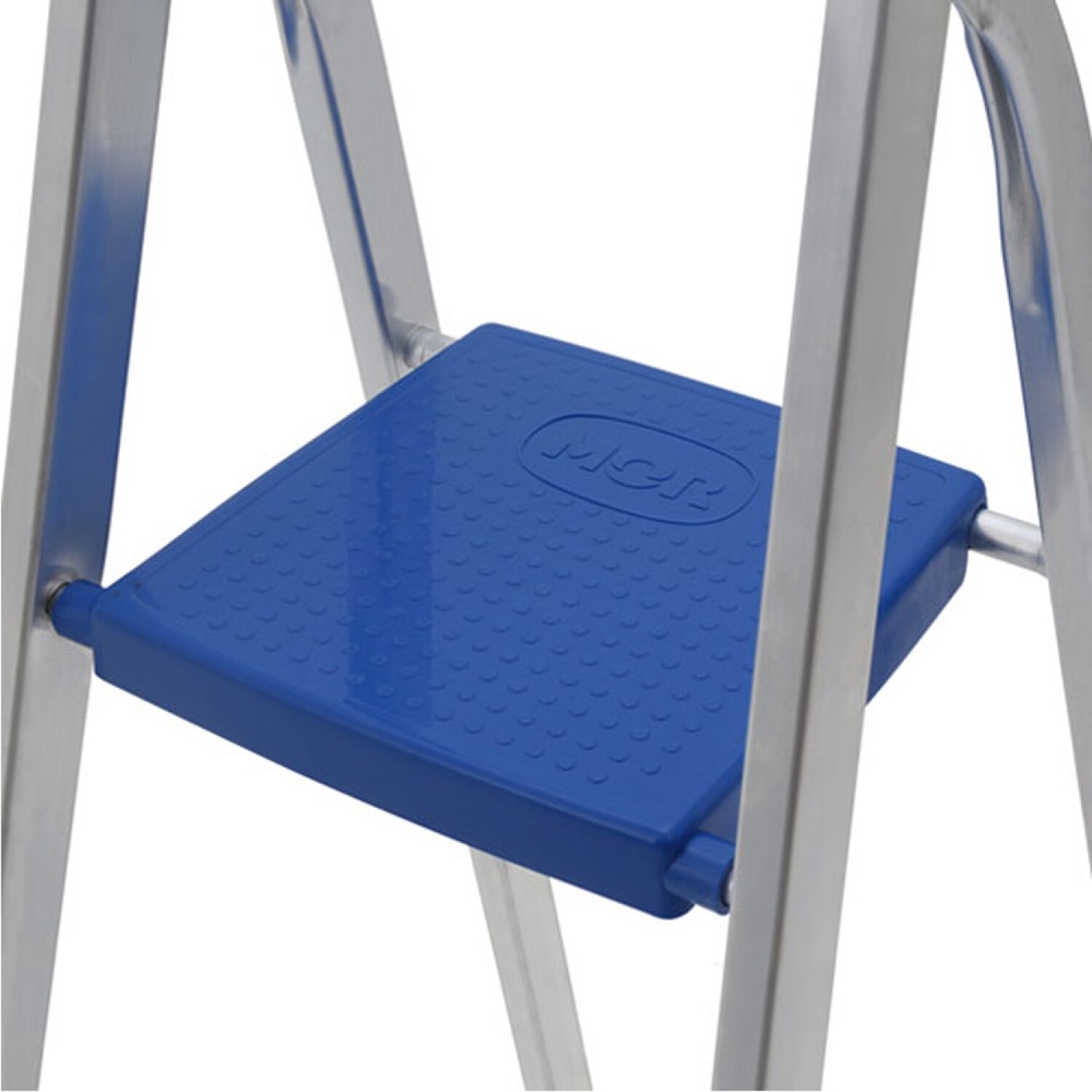 Delxo Escalera plegable de 3 escalones, aluminio de grado aeronáutico  resistente, plateado, ligero, resistente, antideslizante, portátil y  plegable