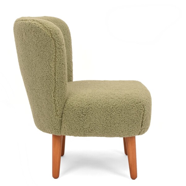 Butaca Poltrona Sillón Tapizado Tipo Teddy VERDE