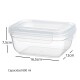 Pote hermético rectangular 800 ml TRANSPARENTE