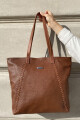 Bolso Sur Cognac Esterillado