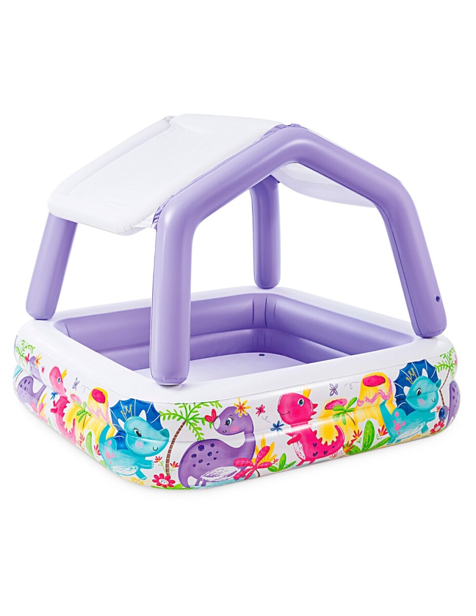 INTEX PISCINA INFLABLE DE NIÑO TECHO PARASOL DESMONTABLE 157X122X157 CMS 340 LTS 