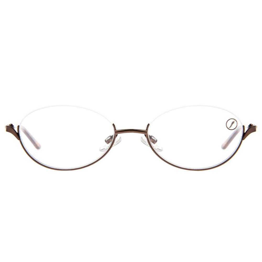 Lentes De Vista Acero Inoxidable Color Vibes Cuadrado Marrón/Marrón