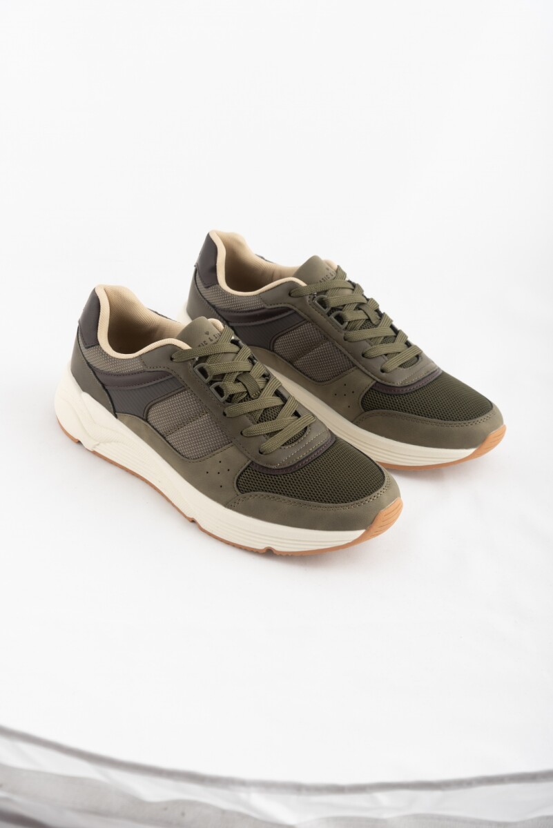 Zapatilla acordonada - Militar 