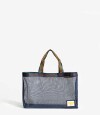 Cartera Shopper De Mesh Azul Marino