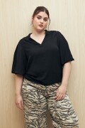 BLUSA PETALO Negro