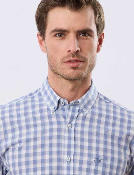 CAMISA CUADROS Azul Claro