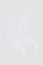 Medias lisas con puño especial que no aprieta Blanco