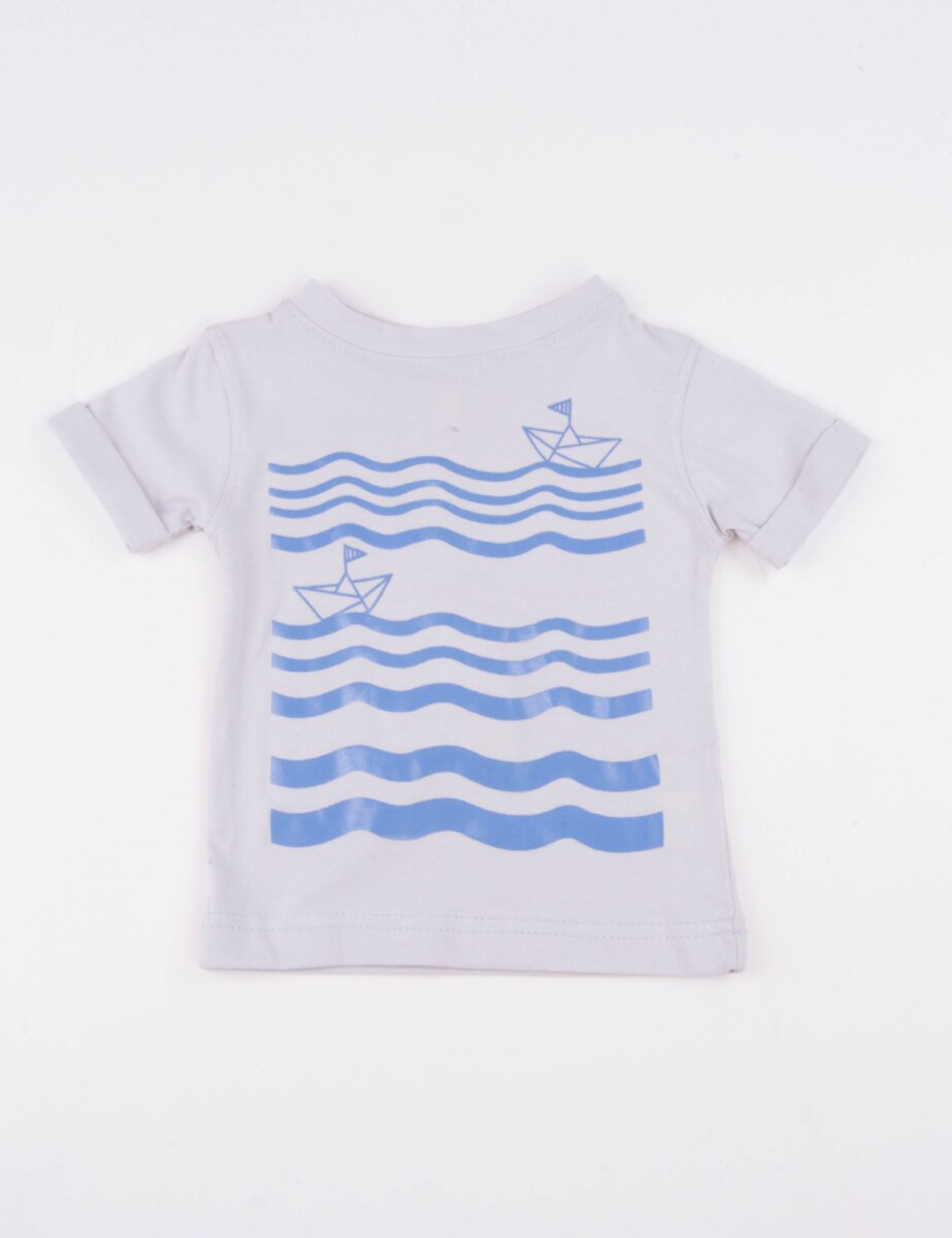 T-shirt Waves - Grafito 
