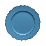 PLATO DE SITIO 33CM AZUL CONTORNO ONDULADO PLATO DE SITIO 33CM AZUL CONTORNO ONDULADO