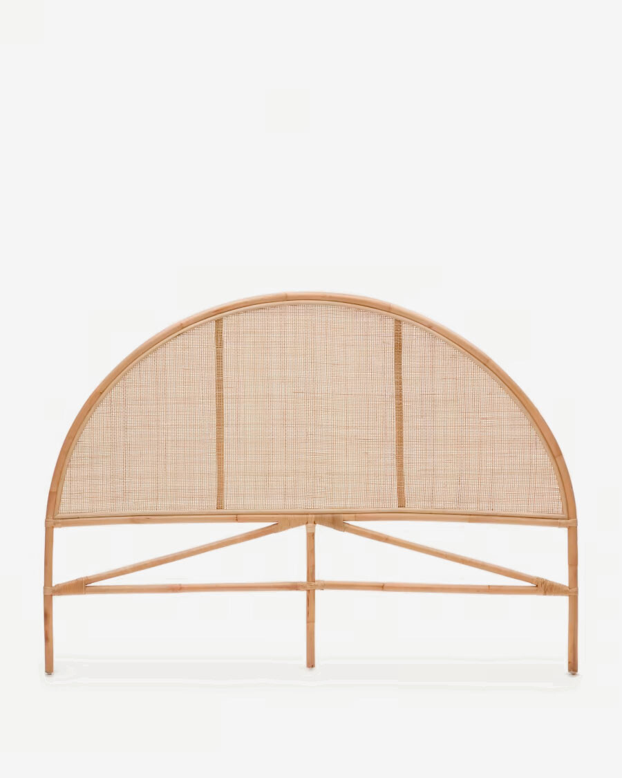 Cabecero redondo Quiterie de ratán para cama de 150/160 cm