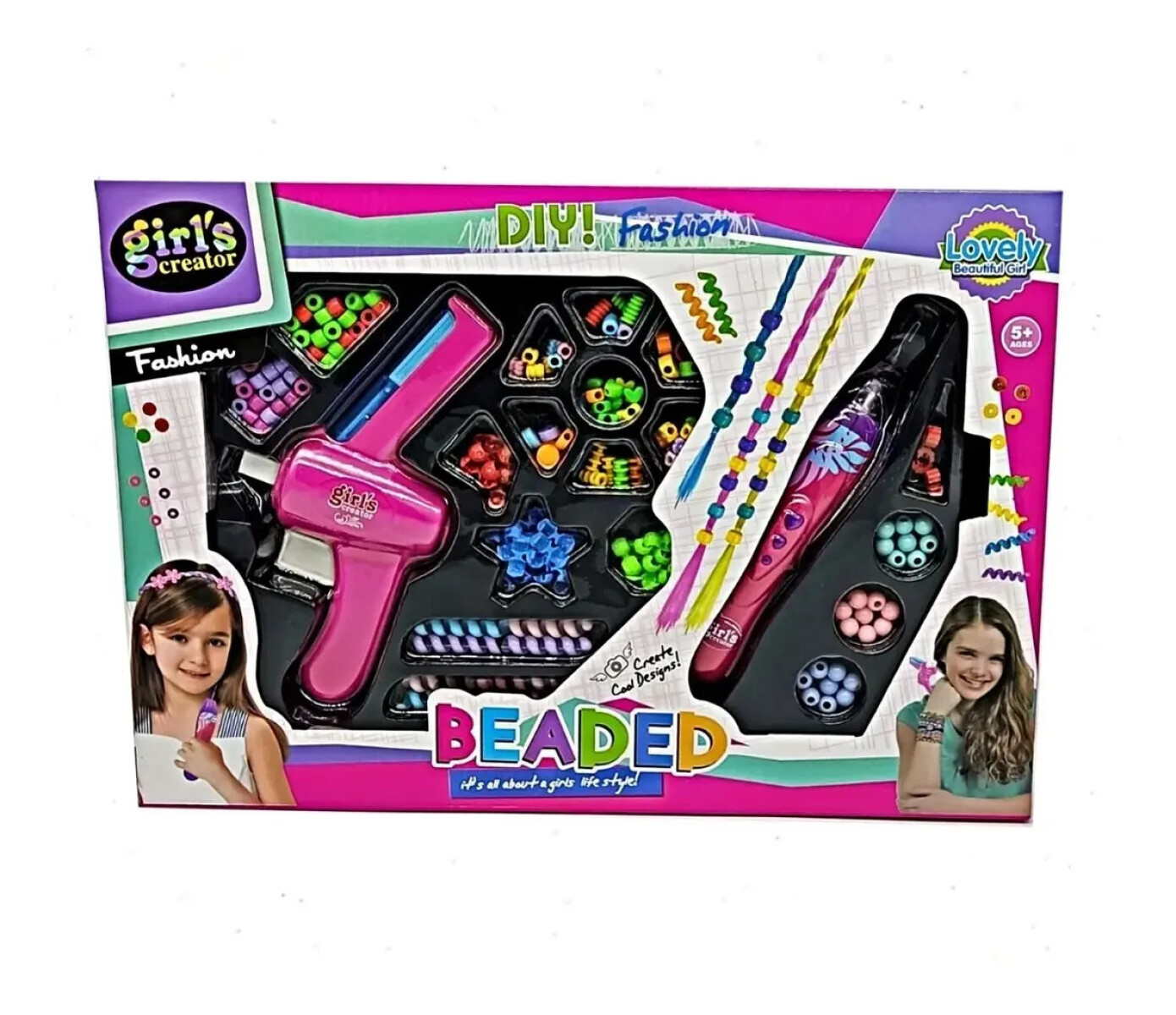 Set de trenzador de cabello con accesorios 