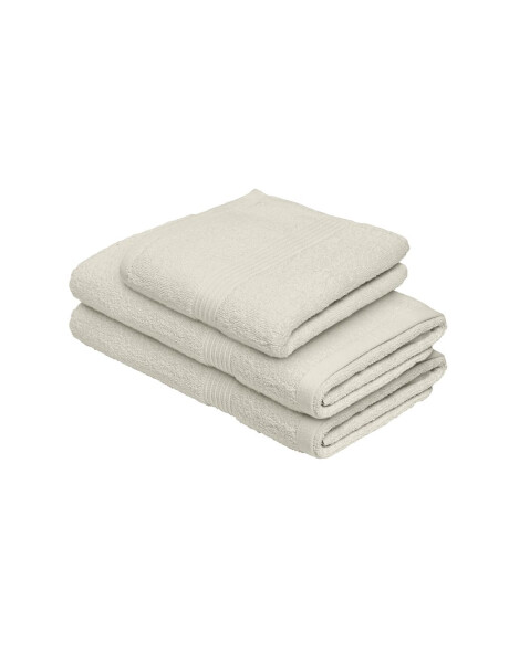 SET 3 TOALLAS: 40x70 + 2*70x140CM ALG CREMA SET 3 TOALLAS: 40x70 + 2*70x140CM ALG CREMA
