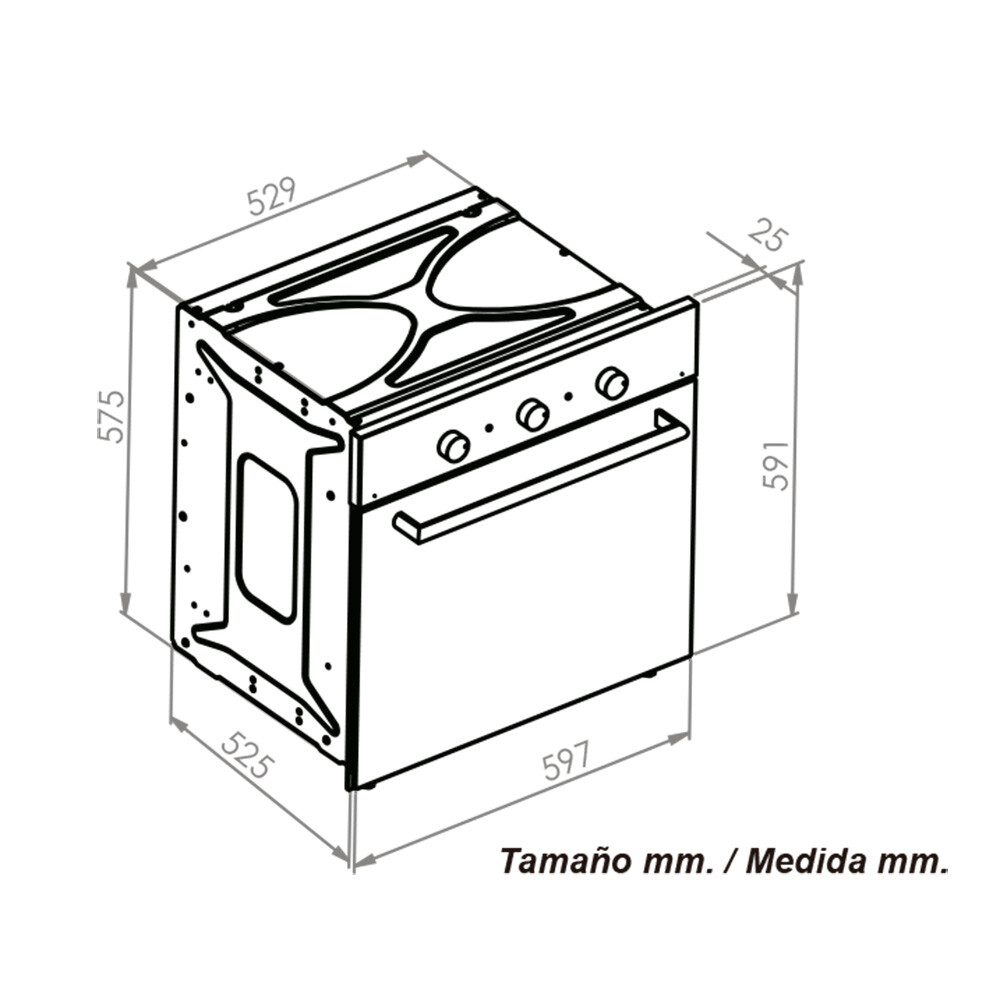 HORNO ELÉCTRICO DE EMPOTRAR 56LT DIGITAL NEGRO JLC Horno Eléctrico De Empotrar 56lt Digital Negro Jlc