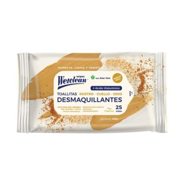 Toallas Humedas WetClean Desmaquillantes Toallas Humedas WetClean Desmaquillantes