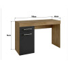 MESA DE ESTUDIO CON 1 PUERTA 1 GAVETA NOGAL/GRAFITO (ME115-60-62) Mesa De Estudio Con 1 Puerta 1 Gaveta Nogal/grafito (me115-60-62)