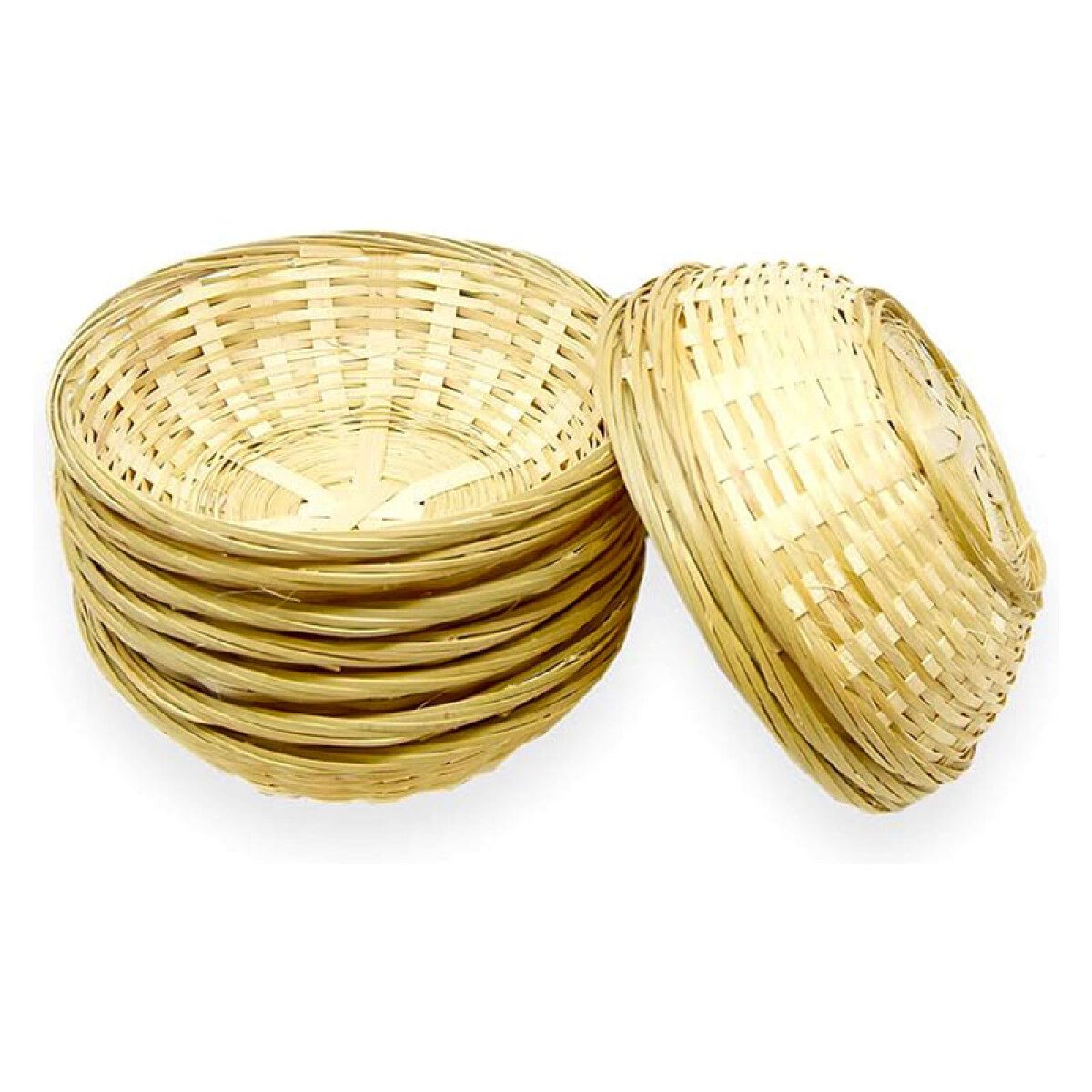 OUTLET Canasto mimbre redondo 27*8 cm - Outlet Canasto Mimbre Redondo 27*8 Cm 
