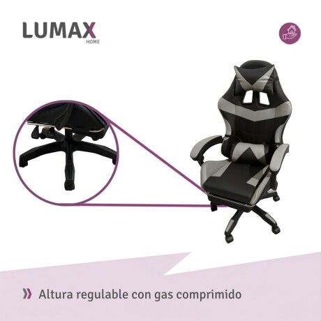 Silla Gamer Lumax Modelo ROM Negro/Amarillo