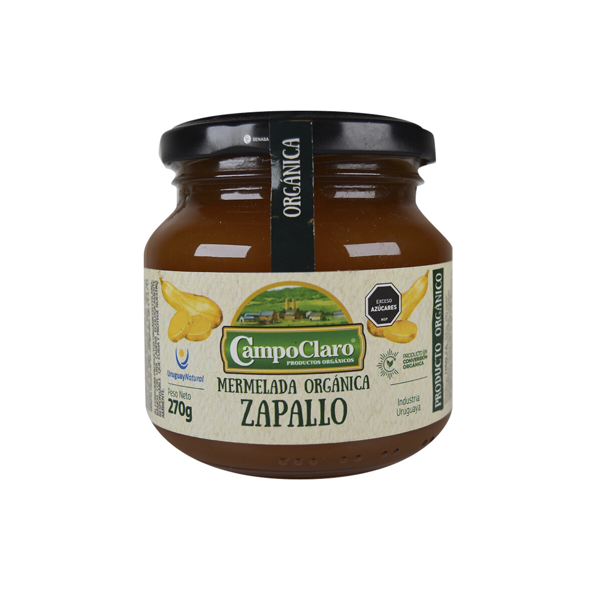 Mermelada De Zapallo Orgánica Campo Claro 270g 