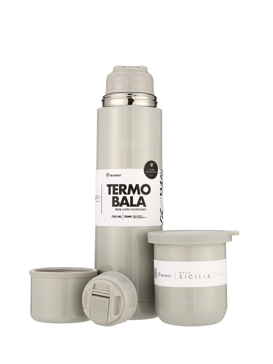Kit Acero Bala Metalizado - 750mL + Mate Sicilia - Oliva 
