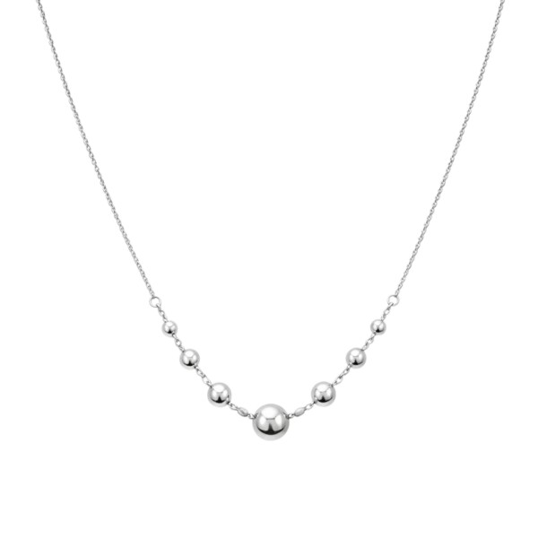 Cadena gargantilla bolitas -Plata 925-Sin Piedra-CD3474 sinpiedra