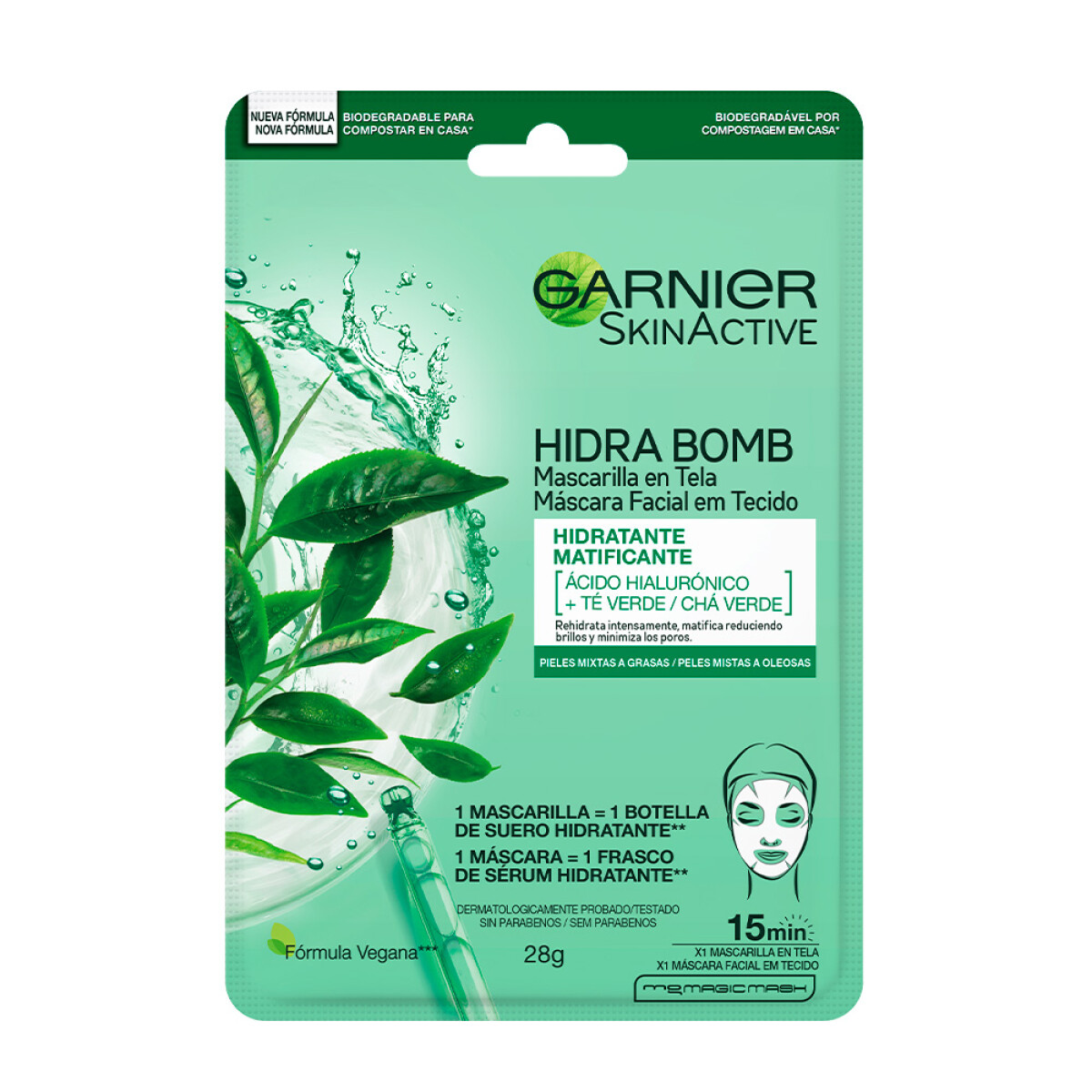 Garnier Mascara Tela Green Tea 