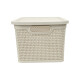 Caja simil ratán 15 lts BEIGE