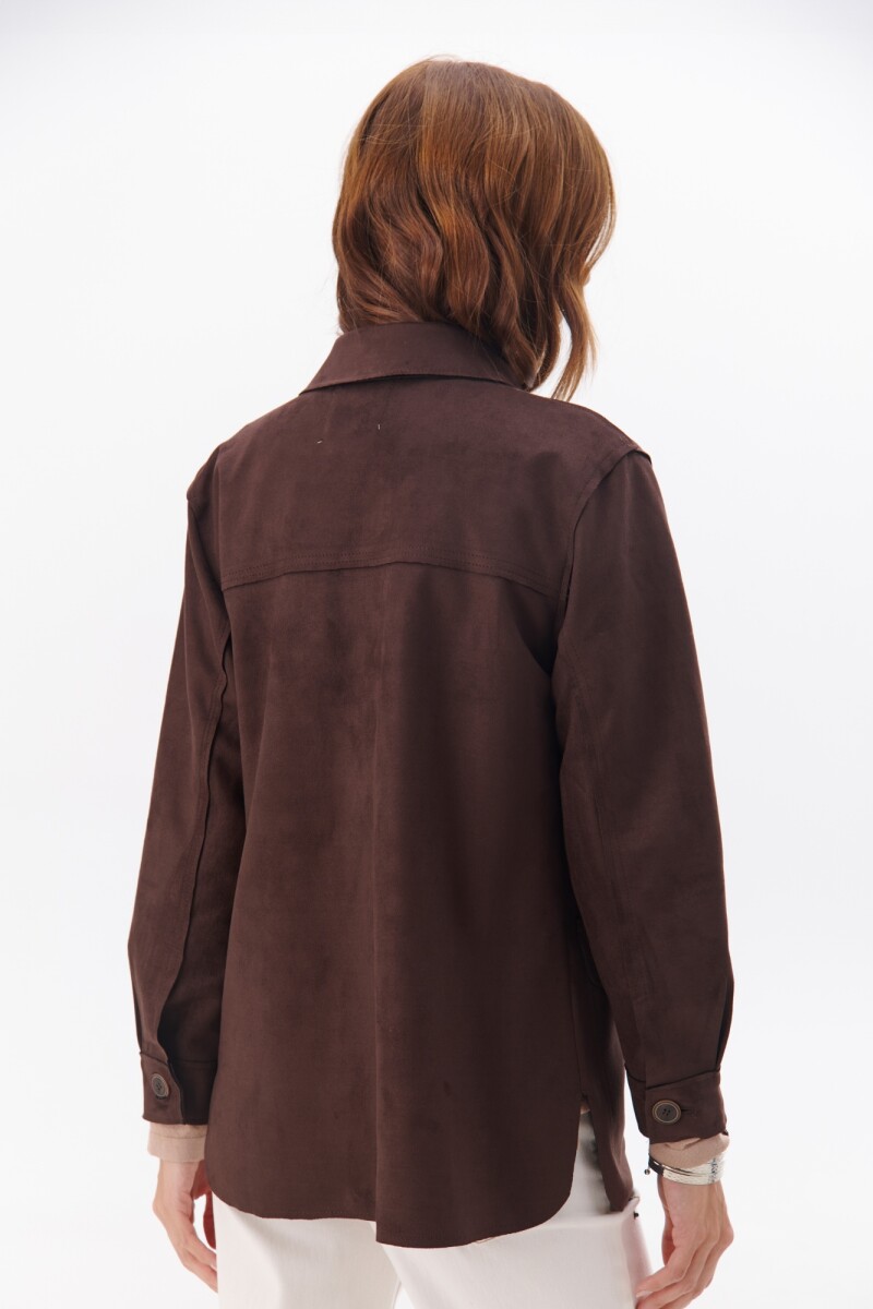 CHAQUETA FOUR SUEDE CHOCOLATE