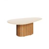 Mesa de centro Organic small - Linea Manhattan Natural / Blanco
