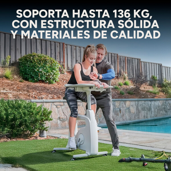 Bicicleta Fija Escritorio Integrado Hybridesk HYBRIBIKE Pro Color Blanco