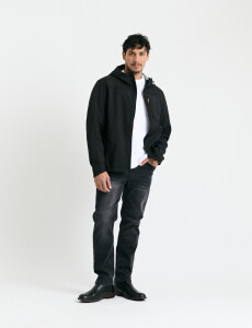 300550 CAMPERA HARRINGTON LABEL Negro