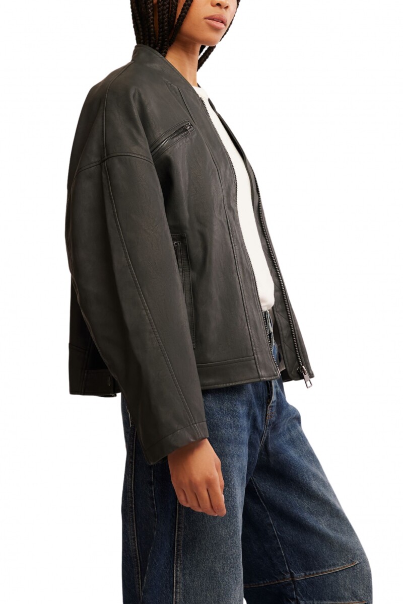 VINNY VEGAN BOMBER Negro