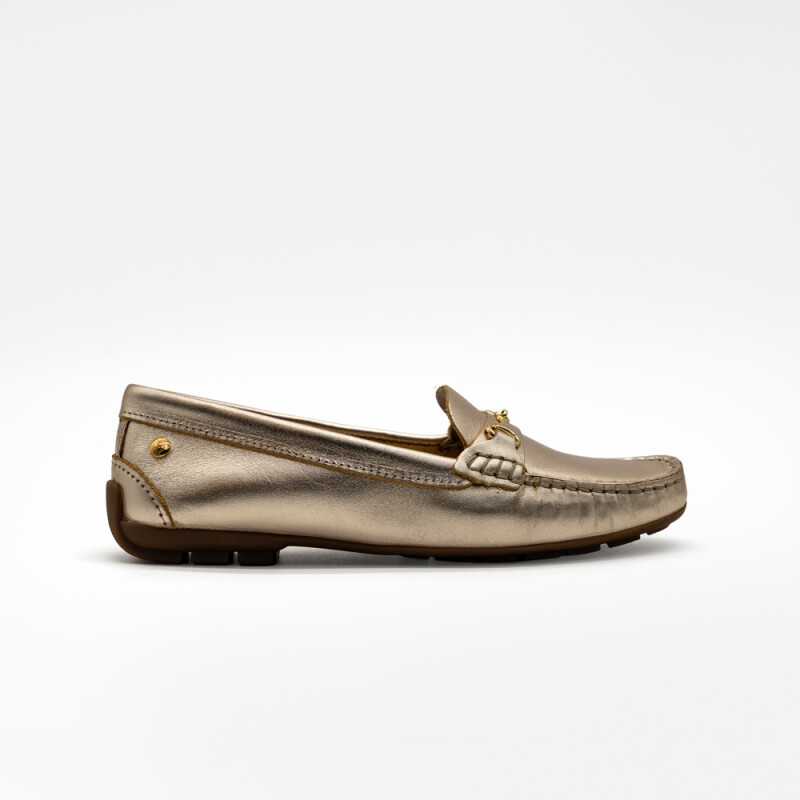 MOCASÍN CUERO METALIC OURO CRISTAL Metalic Ouro Cristal
