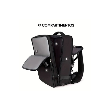 MOCHILA DE VIAJE COLOR NEGRO 43*30*20CM NEGRO