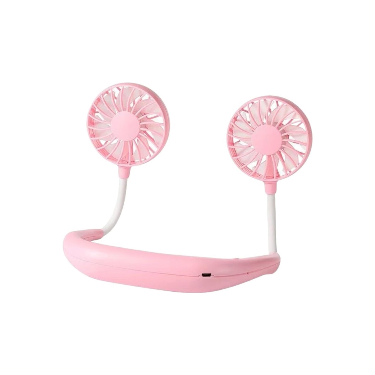 Ventilador portátil mini para cuello color rosa 