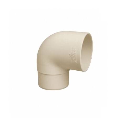 Codo a 90° beige para canaleta Aquapluv TIGRE Codo A 90° Beige Para Canaleta Aquapluv Tigre