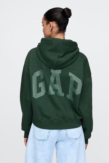 Canguro Logo Gap Cropped Con Felpa Mujer Essex Green 702