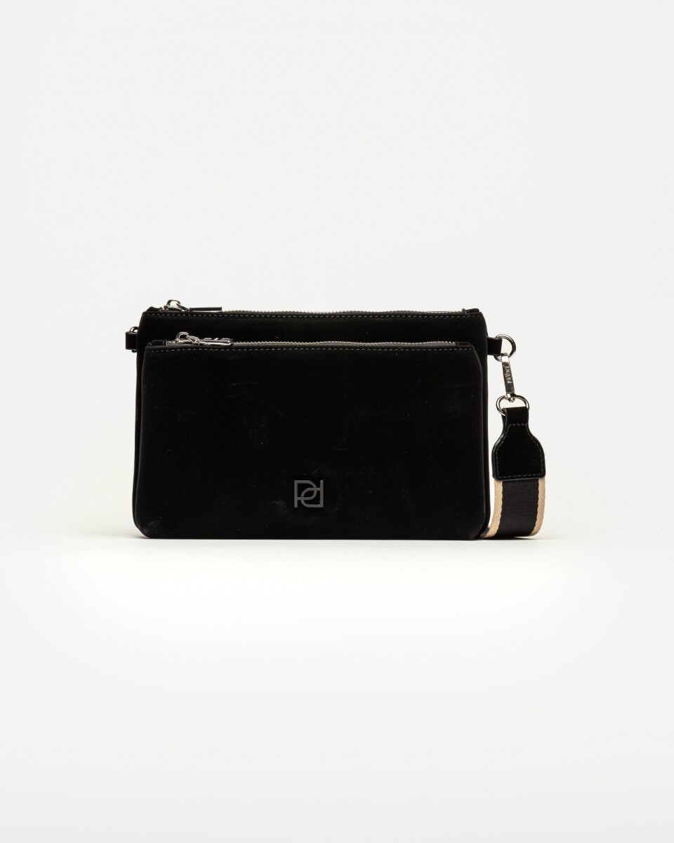 Bandolera Lily en gomato - Negro 