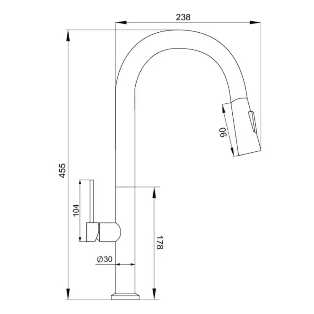 Grifería de cocina Monocomando de mesada extensible Zenda Grafito Dmc Grifería De Cocina Monocomando De Mesada Extensible Zenda Grafito Dmc