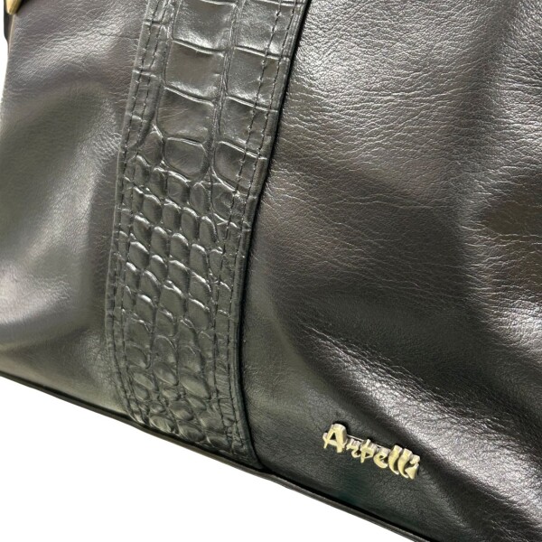 Morral Cata cuero Negro