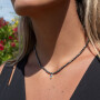 Collar Cadena Karvik Dije Espinela Negra Y Labradorita Plata 925 0