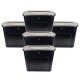 Set x5 Caja organizadora Ecobox 80 lts NEGRO