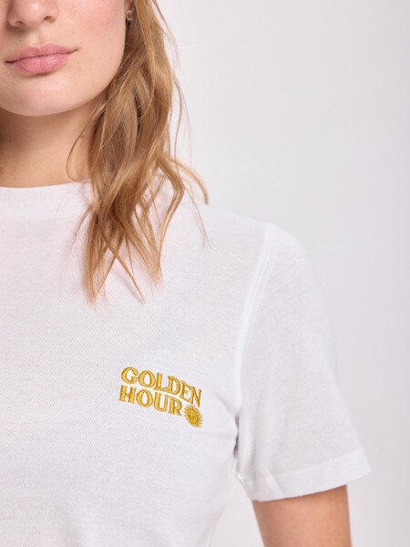 Remera estampa Golden Hour Blanco