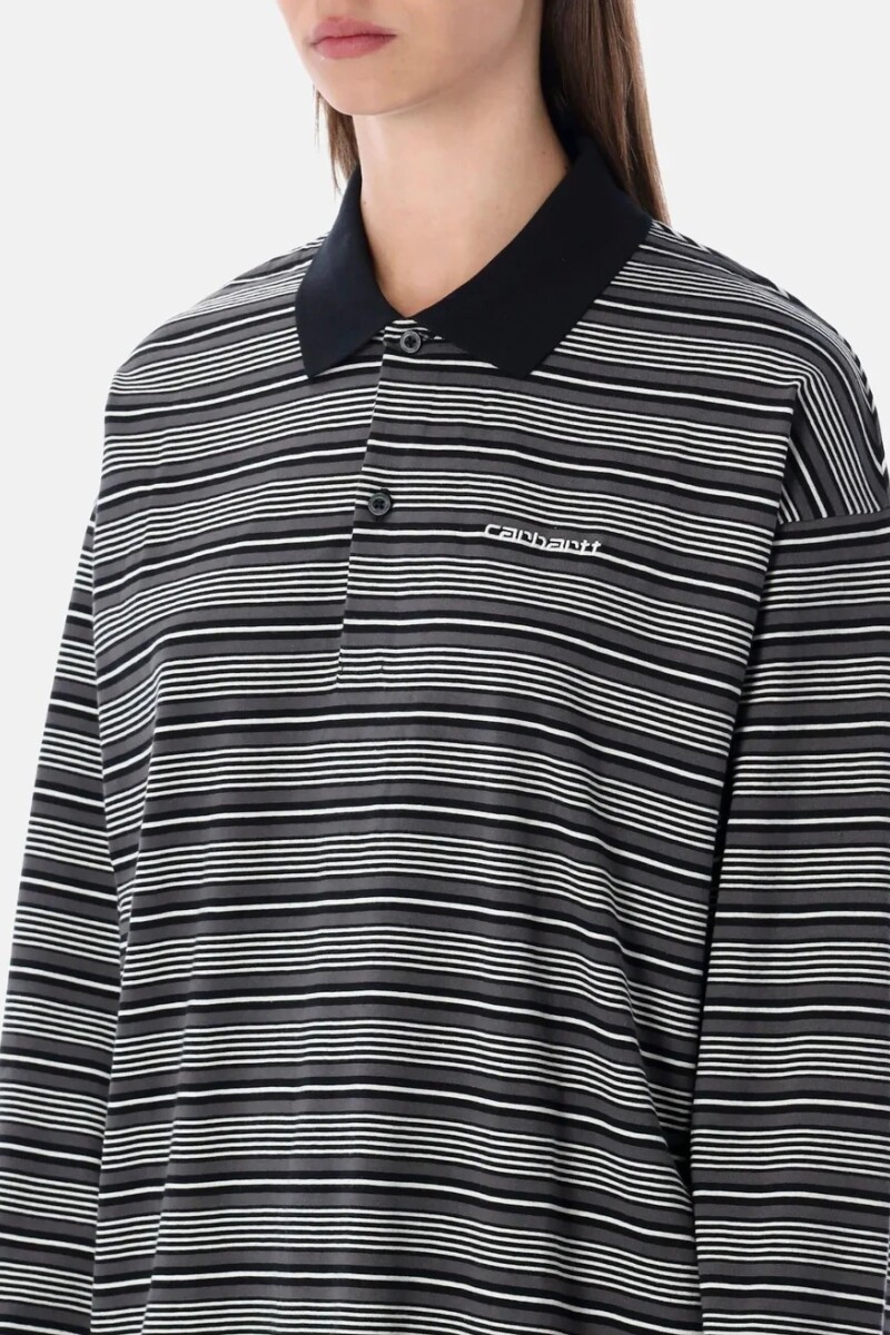 W' L/S LARGO POLO T-SHIRT Rayas