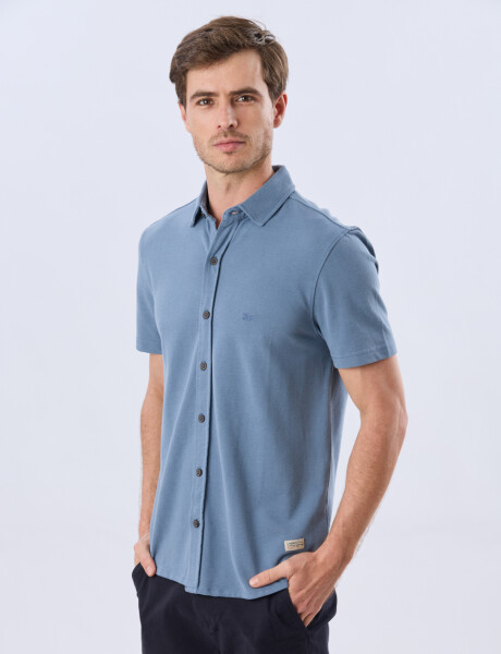 CAMISA PIQUÉ LISA Piedra