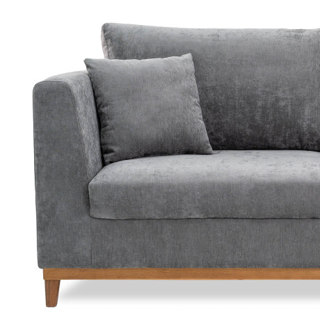 Sofá Belfast - Tela Microfibra - 3 cuerpos 2222 (Grafito)