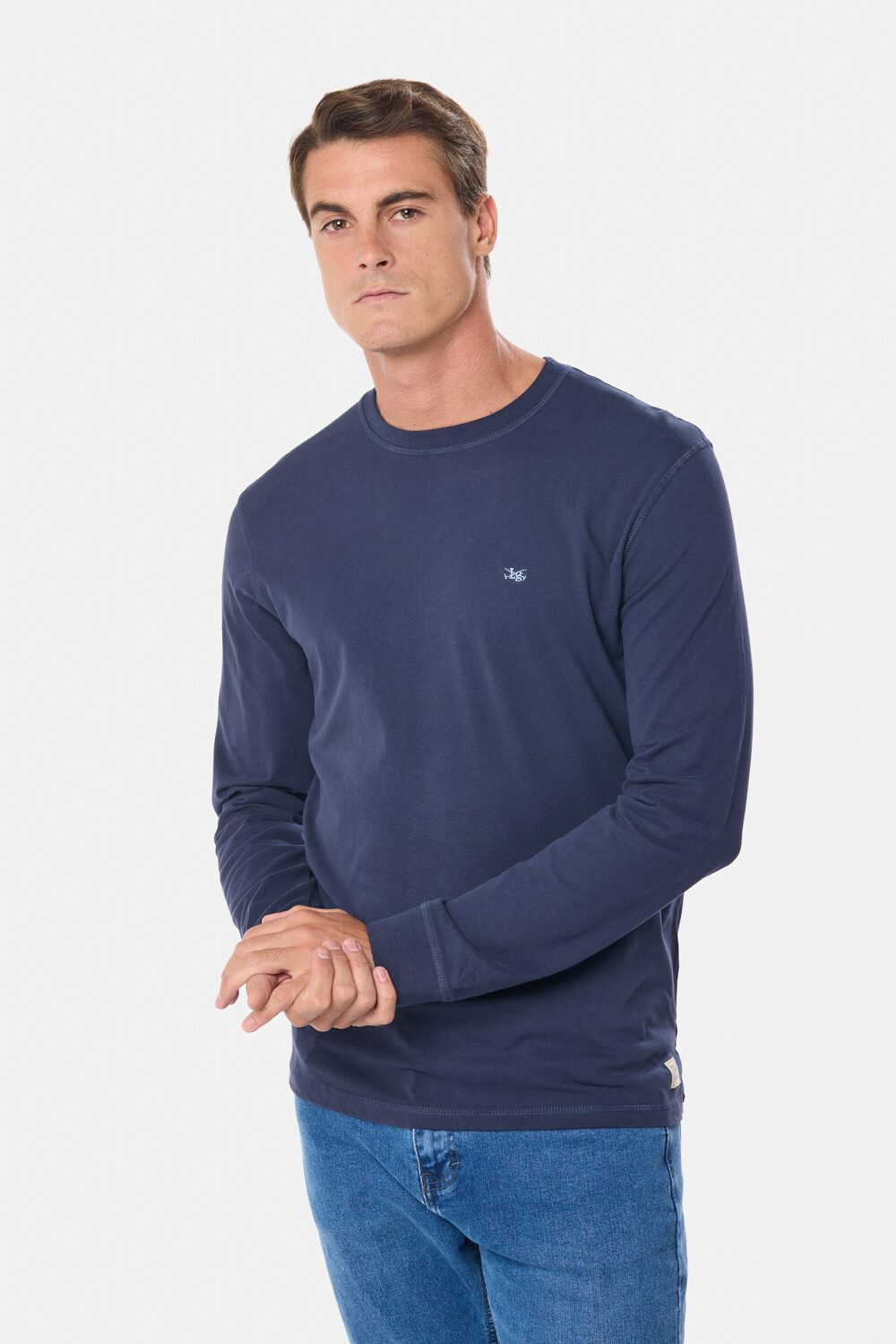 REMERA LISA DE ALGODÓN Azul