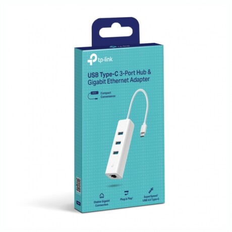 Adaptador TP-LINK UE330C USB 3.0 A Red Giga Y Hub 3 Puertos Adaptador TP-LINK UE330C USB 3.0 A Red Giga Y Hub 3 Puertos