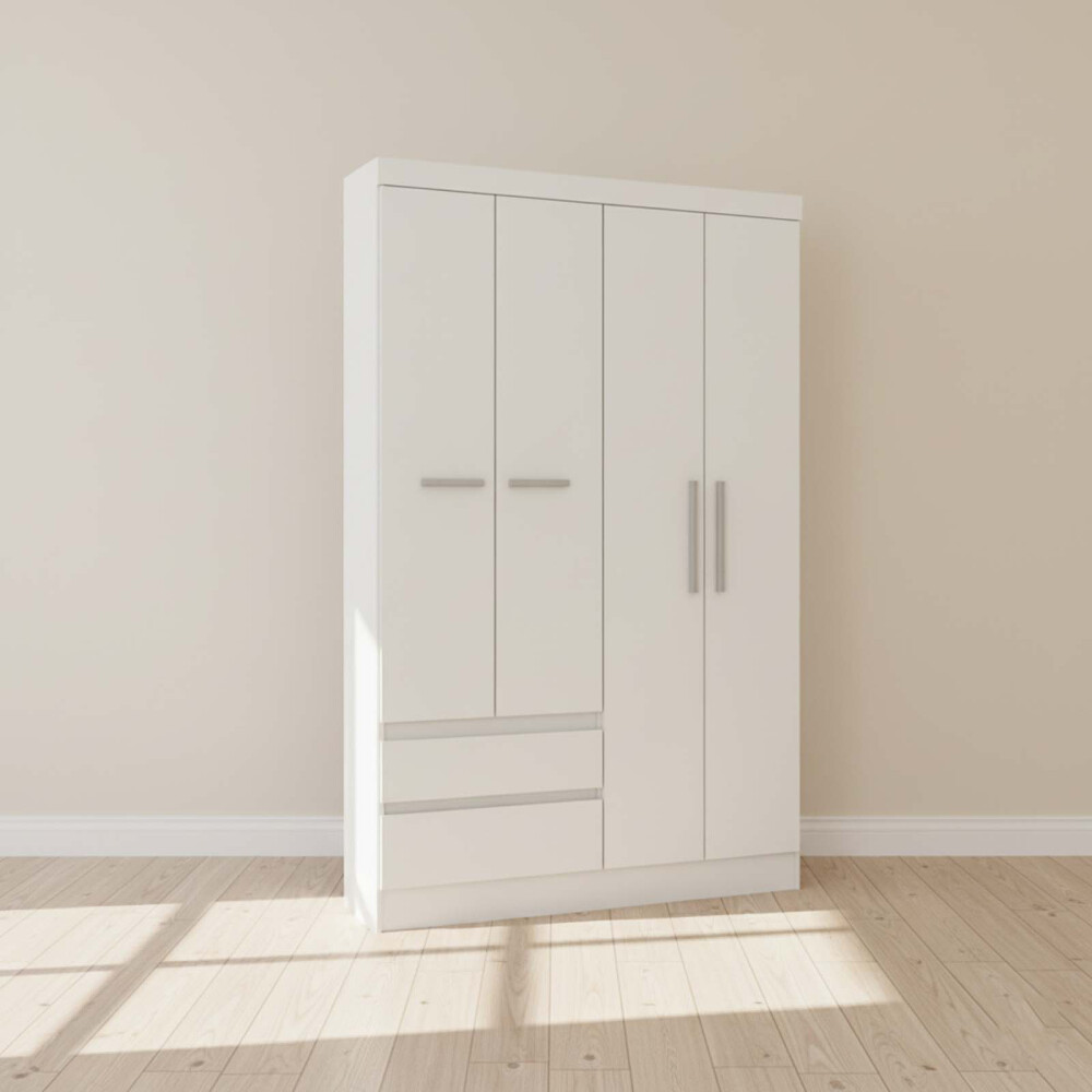 PLACARD ROPERO 4 PUERTAS MDP BLANCO 0400R VIENA